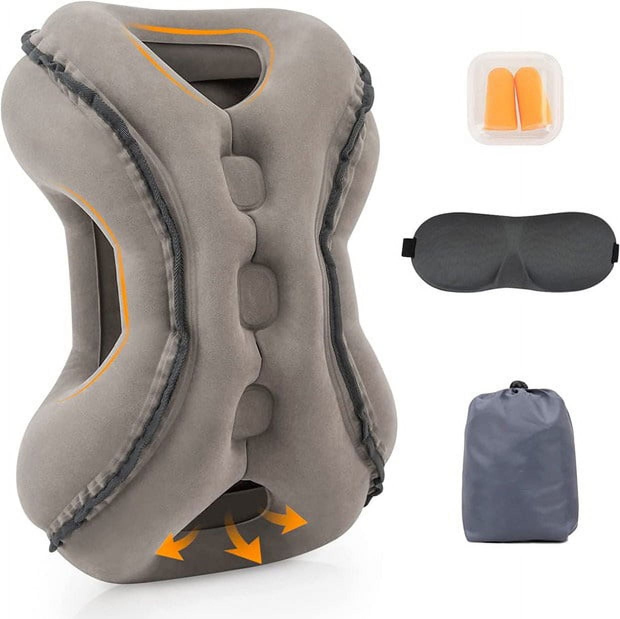 Yirtree Inflatable Travel Pillow for Camping, Home Office Sleeping, Head  Neck Lumbar Support, Ultralight Portable Compact and Soft, Airplane