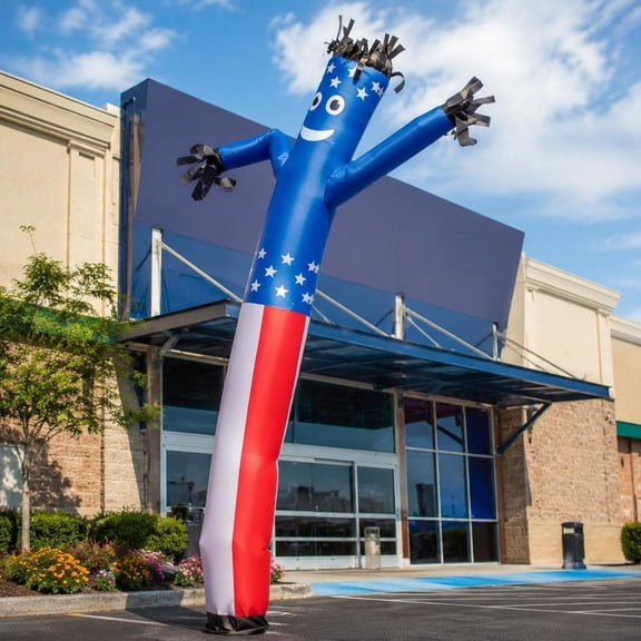 Inflatable Tube Man, 20 Ft Wacky Waving Dancing Air Puppet, 18 Inch Arm Flailing Advertising Air Dancer for Outdoor Business Store Promotion