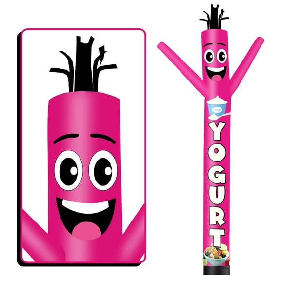 Inflatable Tube Man Yogurt Wacky Wavy Dancing Guy for Outdoor Decoration Advertising Business Promotion - Food Theme (Blower Not Included)
