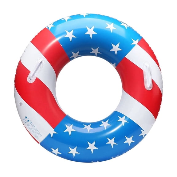 Inflatable USA Flag Pool Floats, Patriotic Swim Tubes Rings for Pool Lake Beach, Red White and Blue Pool Floaties Summer Pool Party for 250th Anniversary 4th of July