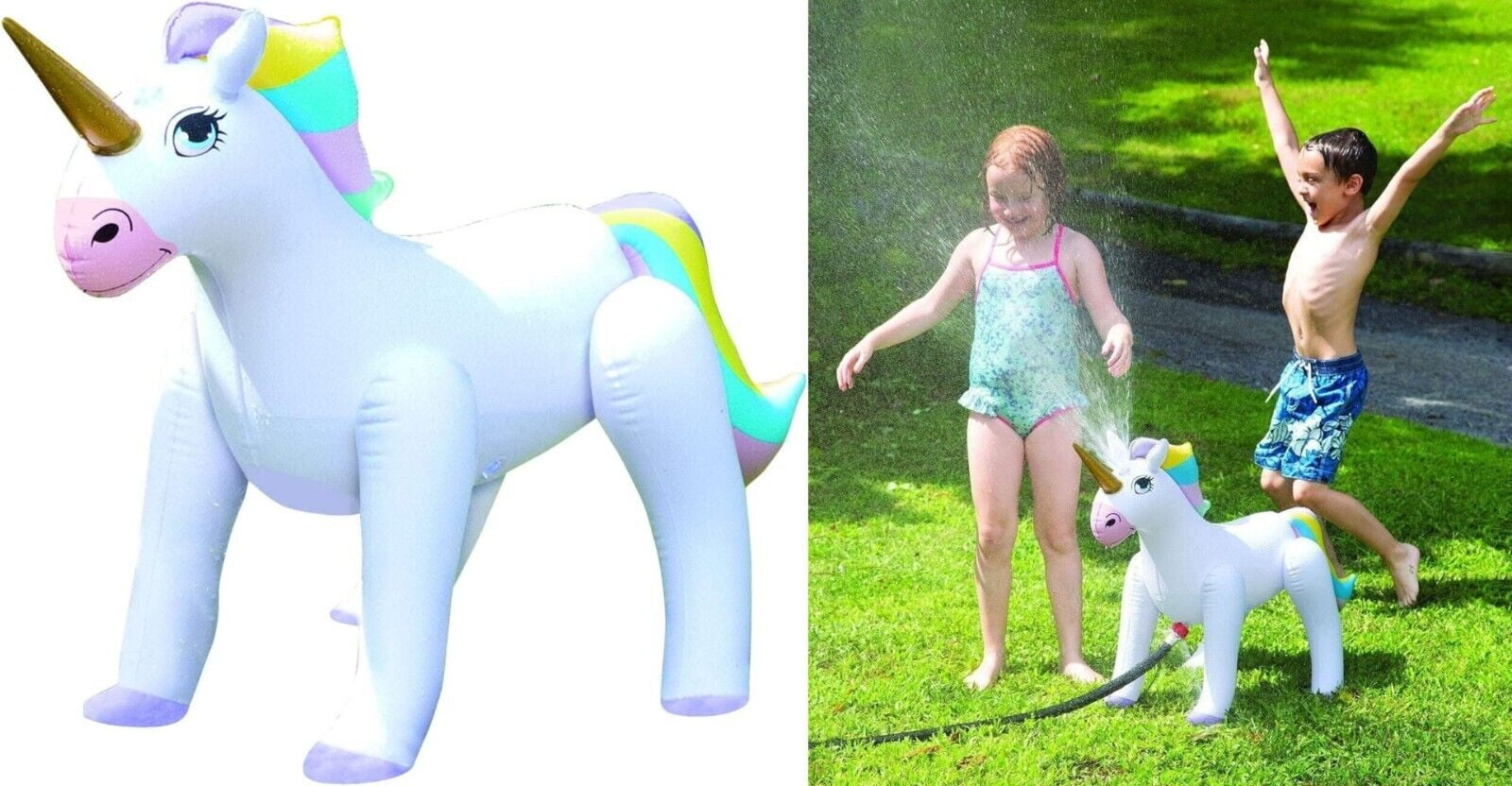 Inflatable Unicorn Yard Sprinkler, Inflatable Water Toy, Summer