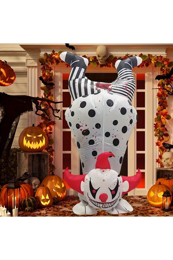Inflatable Upside-Down Clown Costume - Funny Circus Outfit For Parties, Halloween & Events,Height 4'11"-6'3",evil clowns