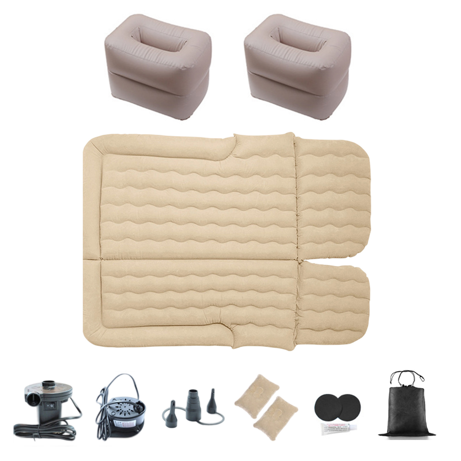 Inflatable Vehicle Mattress 250kg Capacity With Builtin Pumps 3 Minutes Setups Antislip Surfaces For Road Trip