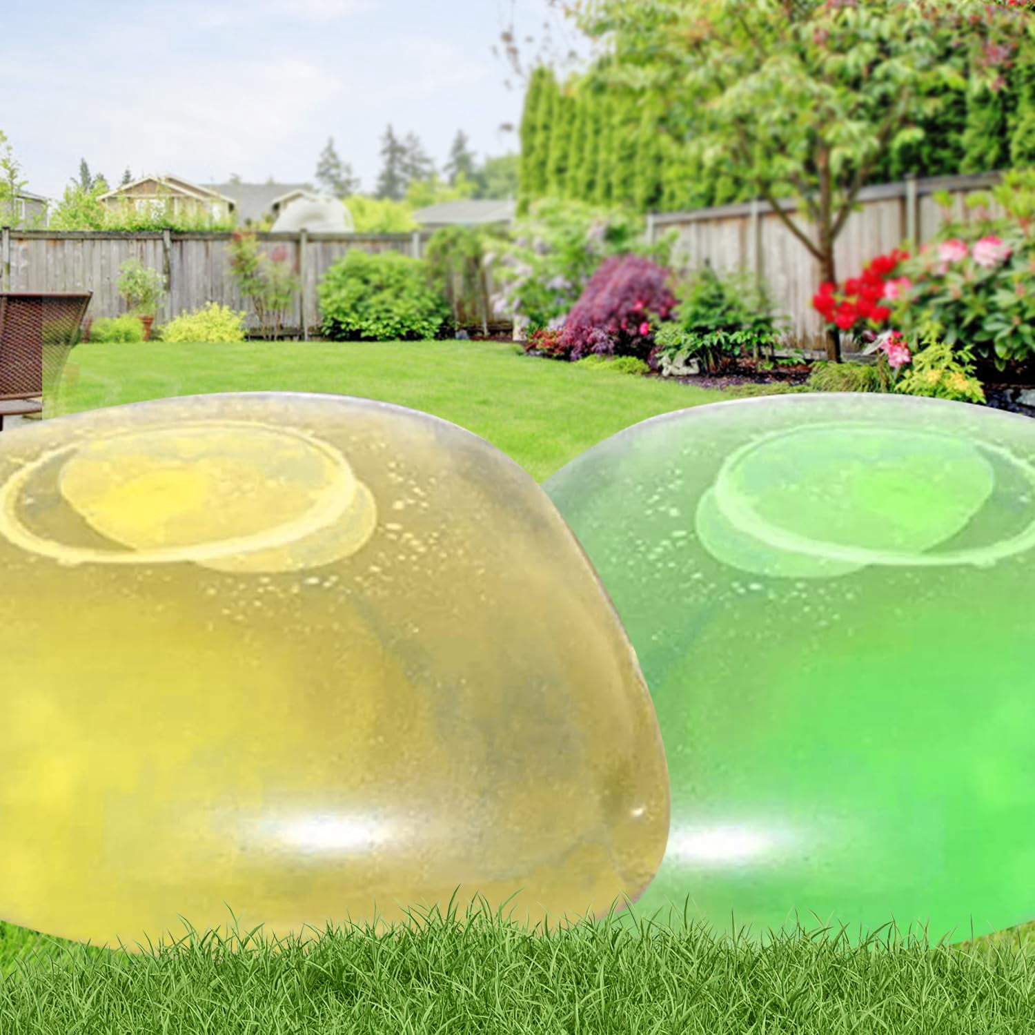 Inflatable Water Balloon Ball Yellow and Green 120cm Outdoor Indoor Party Game