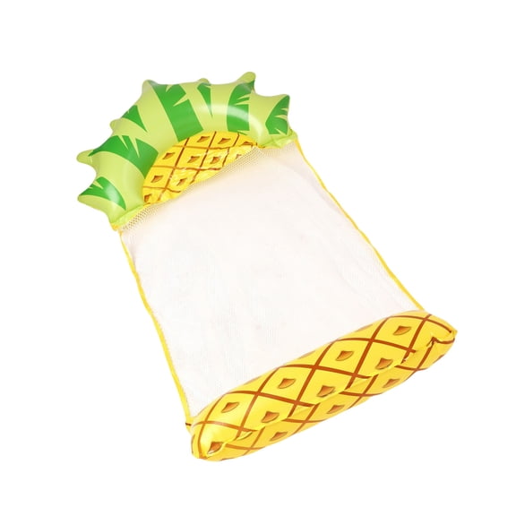Inflatable Water Bed 47.2 Inch Small, Pool Float with Mesh Bottom Watermelon Design, Foldable Floating Hammock Air Mattress Lounger Chair for Adults for Swimming Pool Beach Lake & Summer Travel