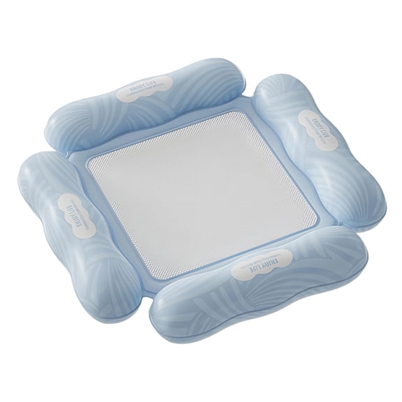 Inflatable Water Float, Swimming Pool Float Lounger With Mesh Center - Comfortable Support With Independent Chambers, Reliable Tear-Resistant Material, Portable For Quick