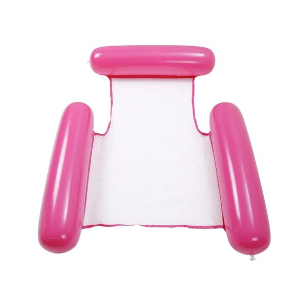 Inflatable Water Floating Mat for Adults, Foldable Backrest Recliner, Inflatable Striped Floating Bed, Single Hammock
