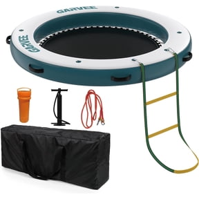 Inflatable Water Hammock Dock - Floating Mesh Lounge Platform for Pool Lake River and Waterfront Recreation