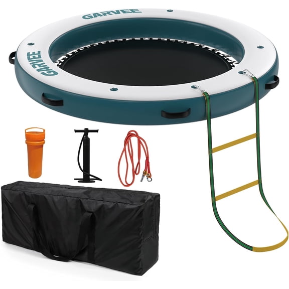 Inflatable Water Hammock Dock - Floating Mesh Relaxation Platform for Pool Lake River and Waterfront Activities