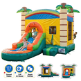 thumbnail image 1 of Rayocon Inflatable Bounce House Outdoor Water Slide for Kids Adult,17 x 11.7 x 10.7 ft,Splash Pool,Blower,Basketball Hoop for Backyard, 1 of 12