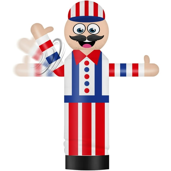 Inflatable Wavers Barber Shop Inflatable Tube Man Wacky Wavy Dancing Guy for Outdoor Decoration Advertising Business Promotion (Blower Not Included)