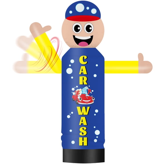 Inflatable Wavers Car Wash One-Arm Waving Tube Man Wacky Wavy Dancing Guy for Outdoor Decoration Advertising Business Promotion (Blower Not Included)