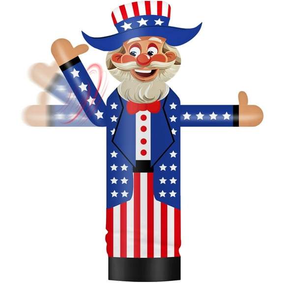 Inflatable Wavers Uncle Sam Inflatable Tube Man Wacky Wavy Dancing Guy for Outdoor Decoration Advertising Business Promotion (Blower Not Included)