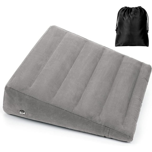 Inflatable Wedge Pillow for Sleeping, Portable Travel Sitting in Bed, Pillows Travel, Blow Up Under Knee