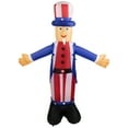 thumbnail image 1 of Inflatable White and Red Lighted Standing Uncle Sam Outdoor Decor 70-Inch, 1 of 6