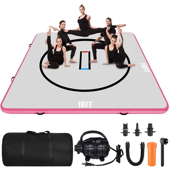 Inflatable Wrestling Mat 10ft , Outdoor and Indoor PVC Jiu Jitsu Mats, Gymnastics Training Mat Foldable