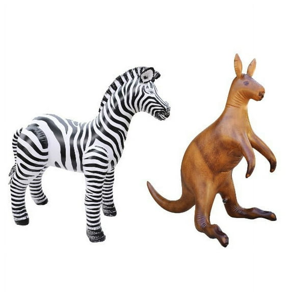 Inflatable Zebra Kangaroo Animal Toy Party Gift Kids (ZEB3+ROO)