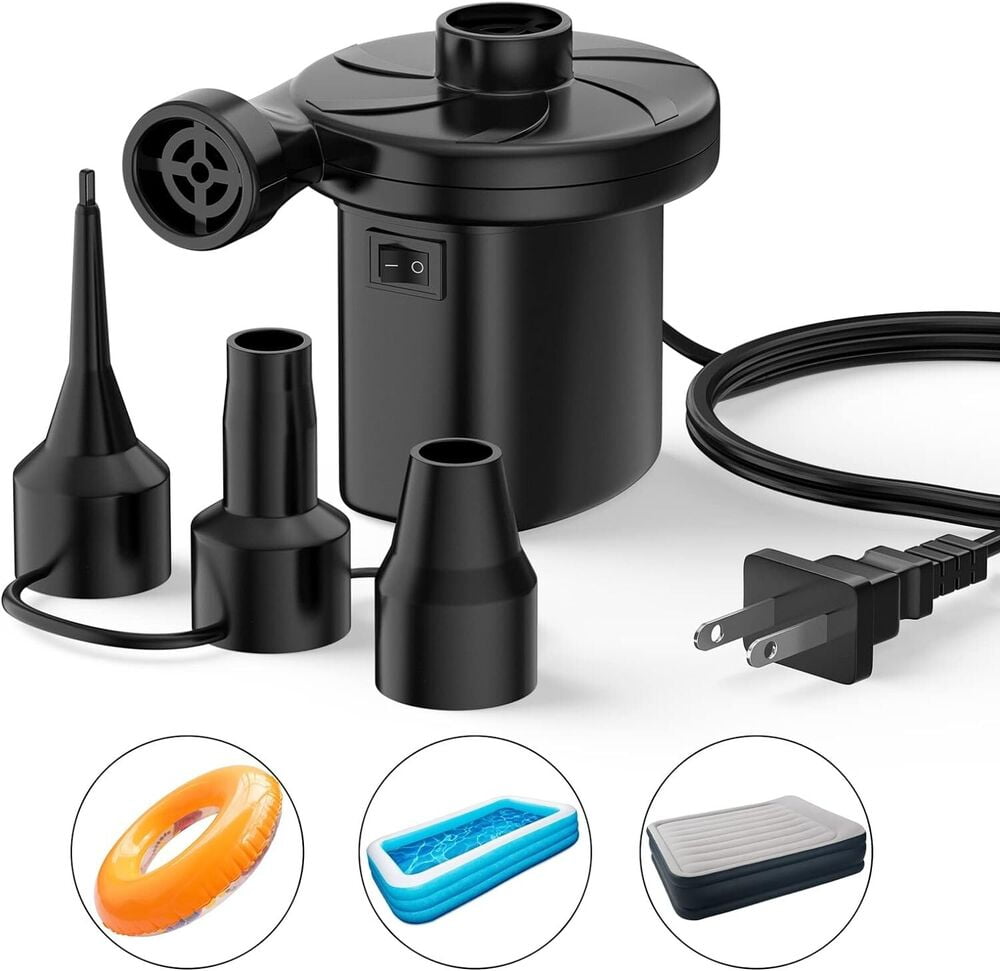 Inflatable air pump,Electric air cushion pump with 3 nozzles