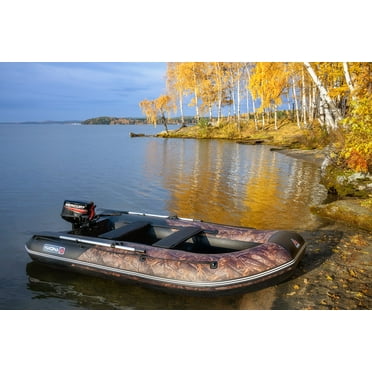 Yukona 310 TS 5-Person 10Ft Black Inflatable Raft, Oars, Pump, Repair Kit