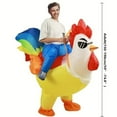 thumbnail image 1 of Inflatable chicken costume rooster adult suit fun cosplay Christmas carnival Halloween dress up men and women birthday Christmas,Height 59"–74.8",Yellow, 1 of 7