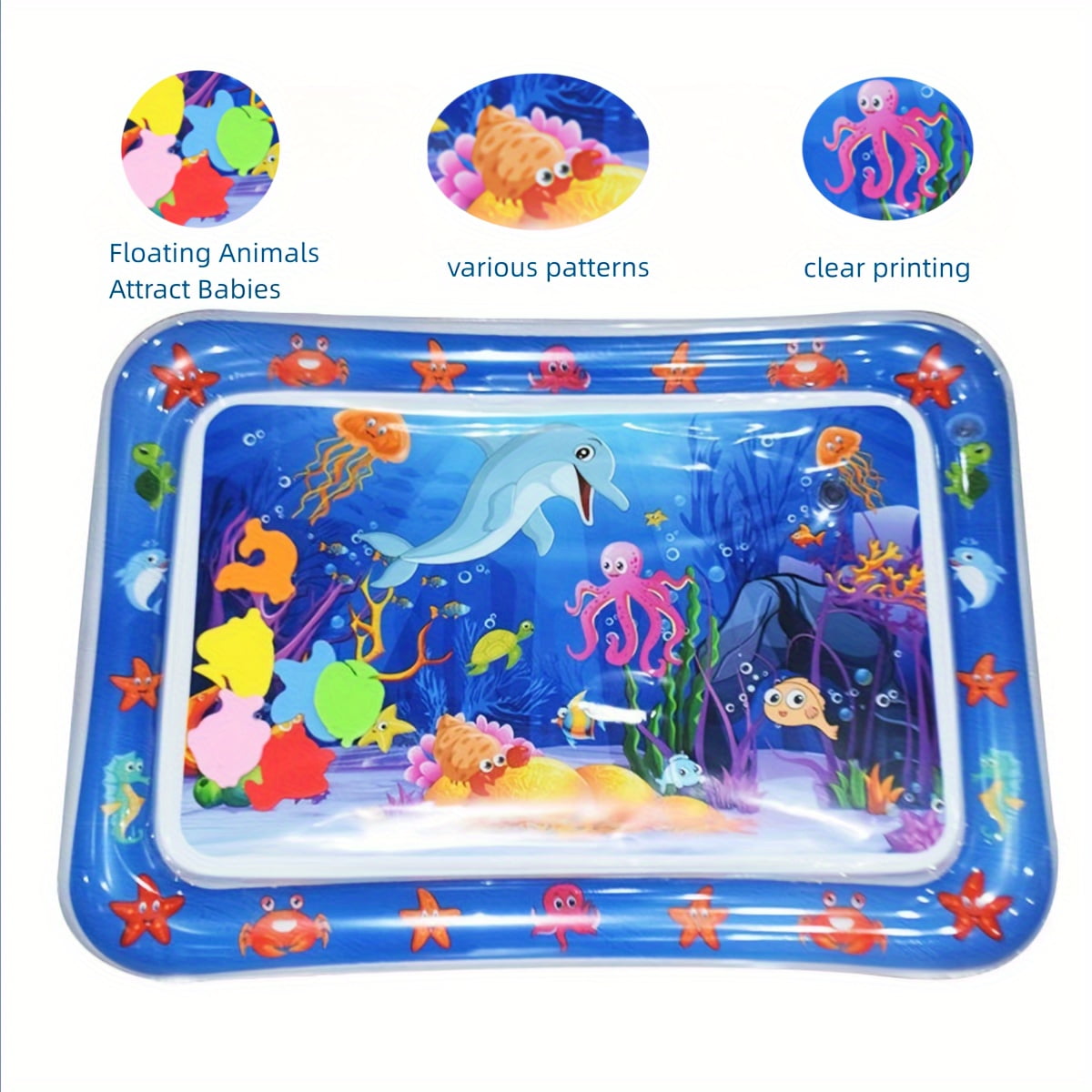 Inflatable play mat water mat - multi-stage tummy time water mat, high ...