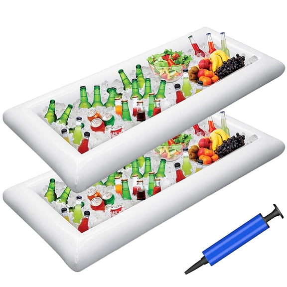 Inflatable service bar, ice buffet, salad tray, food and beverage holder, refrigerated container, indoor and outdoor barbecue picnic pool party supplies, Hawaiian banquet cooler