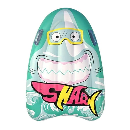 Inflatable with Handles Surf Body Board Portable Swimming Aid Mat Buoy Kickboard Surfboard for Adults Water Entertainment Surfing Green