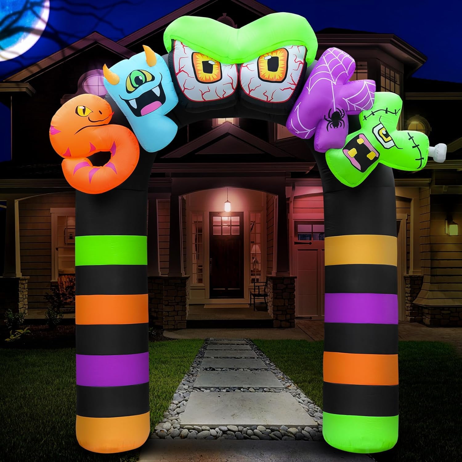 Inflatables Large 9 Ft Spooky Archway Inflatable Outdoor Decorations Up Arch Decorations For