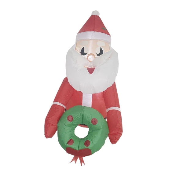 Inflatables Santa Xmas Blow Up Ornament Polyester Material Christmas Party Home Doorways Decor