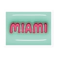 thumbnail image 1 of Inflate Miami - Miami Florida Typography Neon Sign Retro Pop Art Pastel Modern Art City Unframed Wall Art Print 24 x 30 inches, 1 of 4