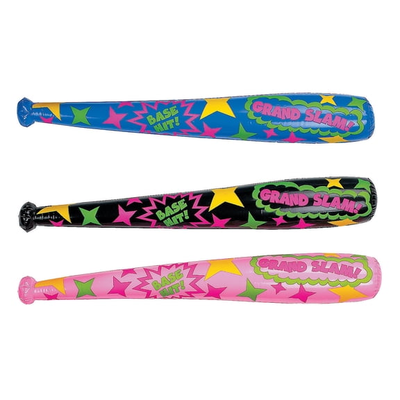 Inflate Neon Super Bats - Party Favors - 12 Pieces