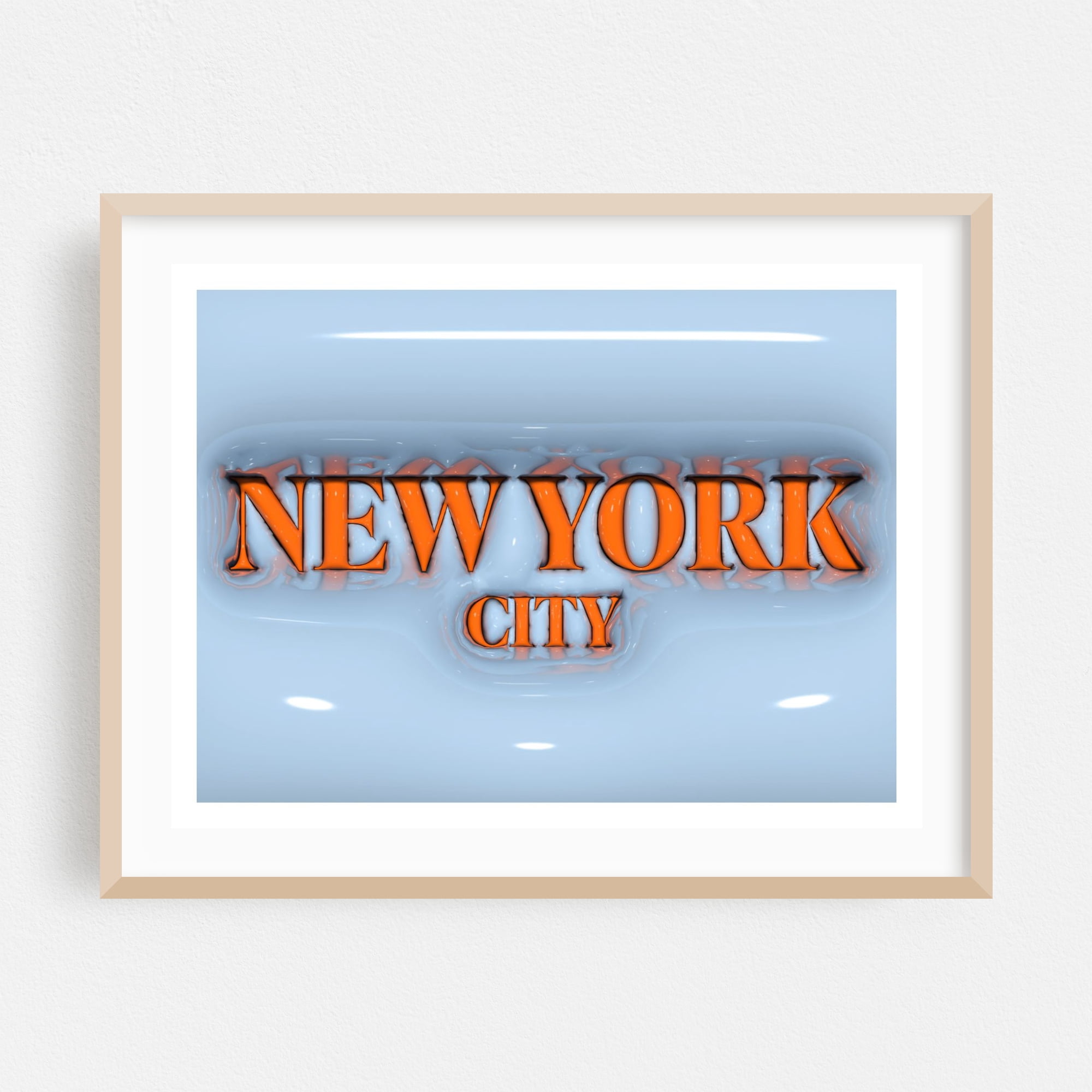 Inflate New York City - Manhattan New York Typography City Modern Art ...