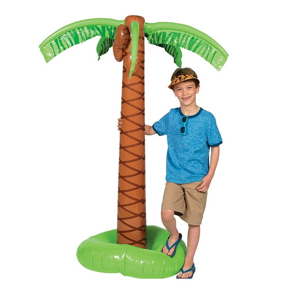 29" x 5 Ft. Inflatable Palm Tree and Green Island Decoration