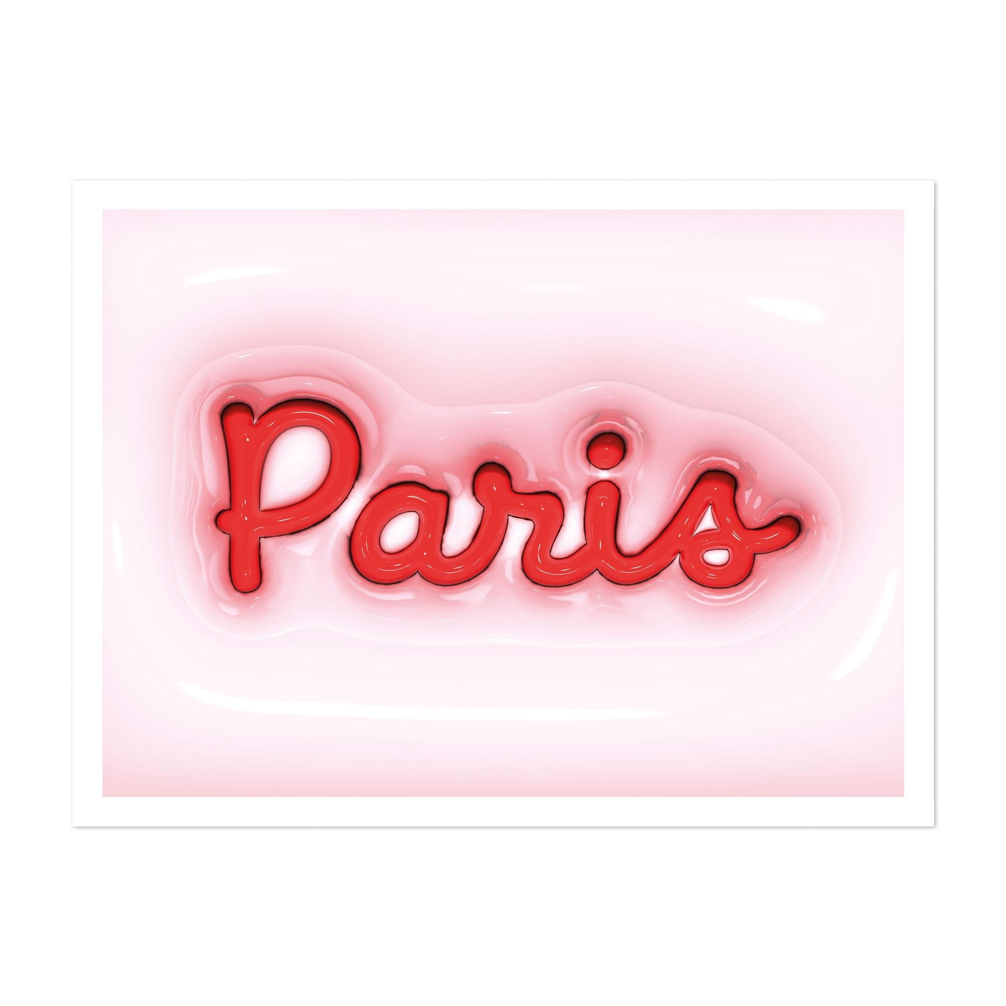 Inflate Paris - Paris Île-de-France France Typography Neon Sign Modern ...