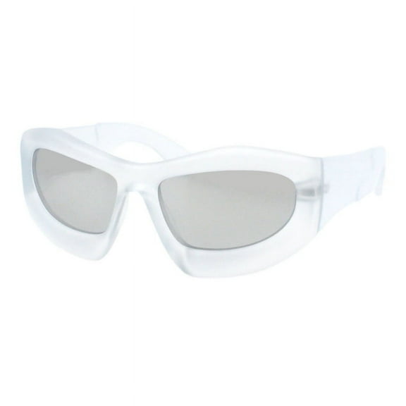 Inflated Bubble Sunglasses Thick Oversized Concave Shades UV400 Matte Frost