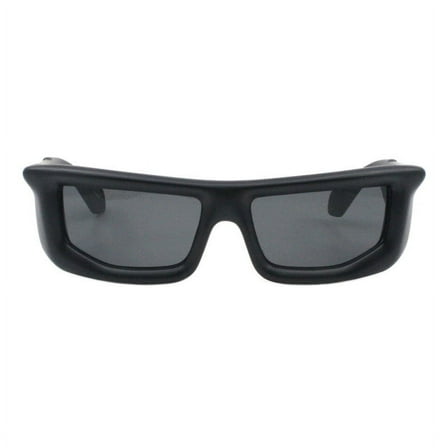 Inflated Bubble Sunglasses Thick Rectangular Shades UV400 Matte Black