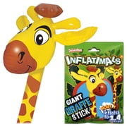 Inflatimals - Giraffe from Deluxebase. Giant Inflatable Giraffe Hobby Horse, Blow Up Giraffe Toy, Reusable Party Decoration & Gift. Inflates to 4.5ft.