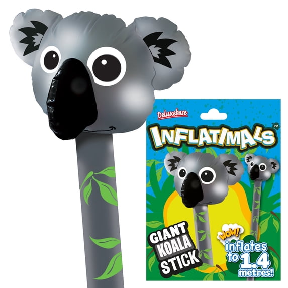 Inflatimals - Koala from Deluxebase. Giant Inflatable Koala Hobby Horse, Blow Up Koala Toy, Reusable Party Decoration & Gift. Inflates to 4.5ft.