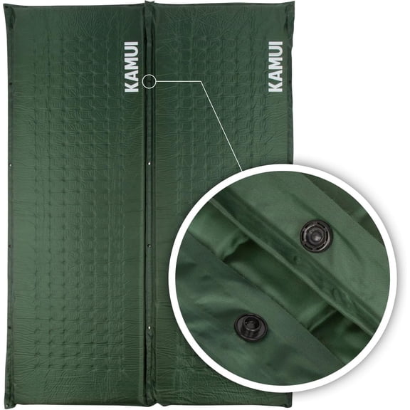 Inflating Sleeping Pad 2 Inch Thick Camping Mat Connectable for Tent Family Outdoor