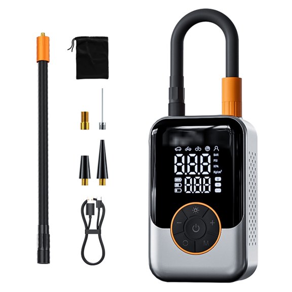 Inflation Air Pump Tire Inflator Portable Electric Air Pump with LED Display Tire Inflation Pump for Electric Motorcycle Bicycle