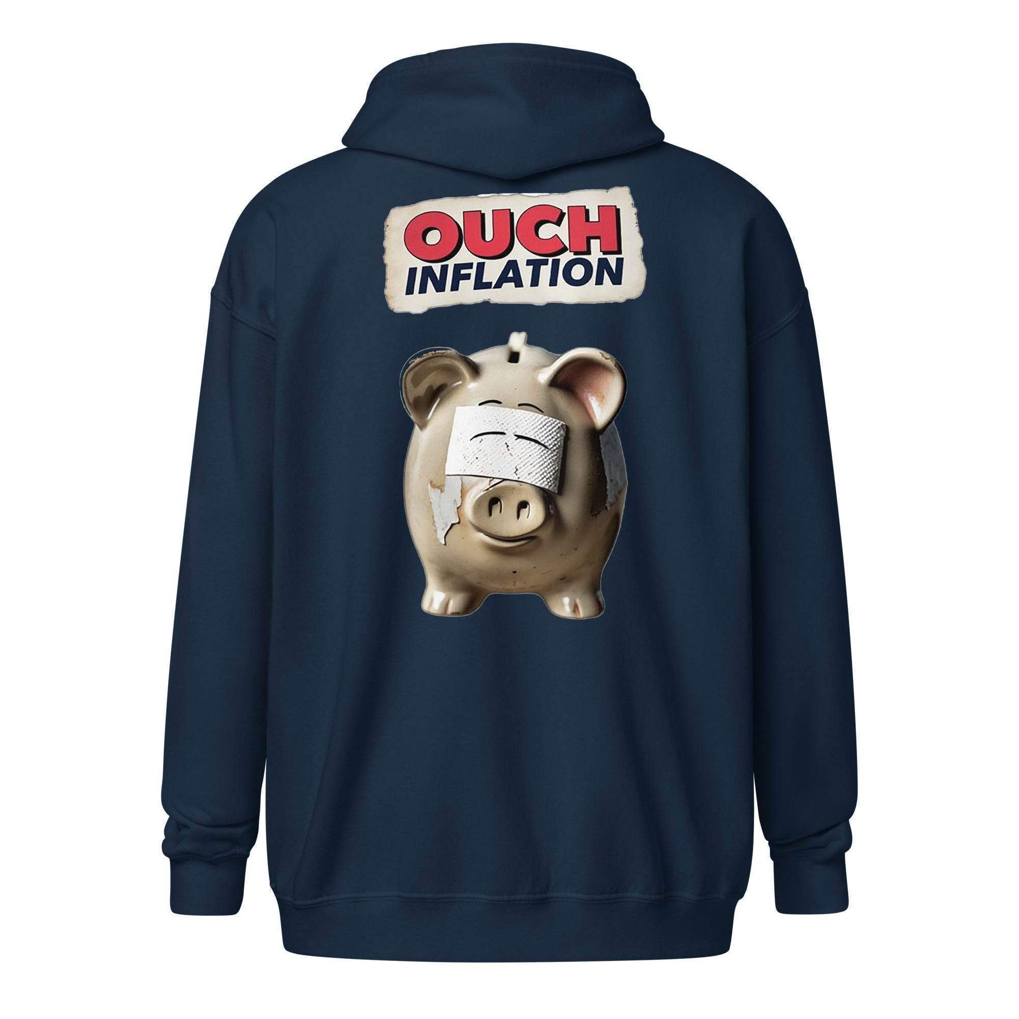 Inflation Hurts Zip Up Hoodie - Walmart.com
