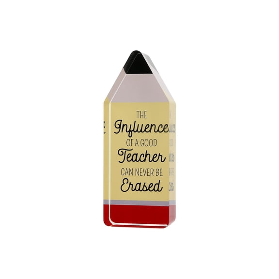 Pavilion Gift Company - Influence - 5" Acrylic Pencil Plaque Wall Decor Sign Desktop Teacher Educator School Appreciation Decoration School Year Gift