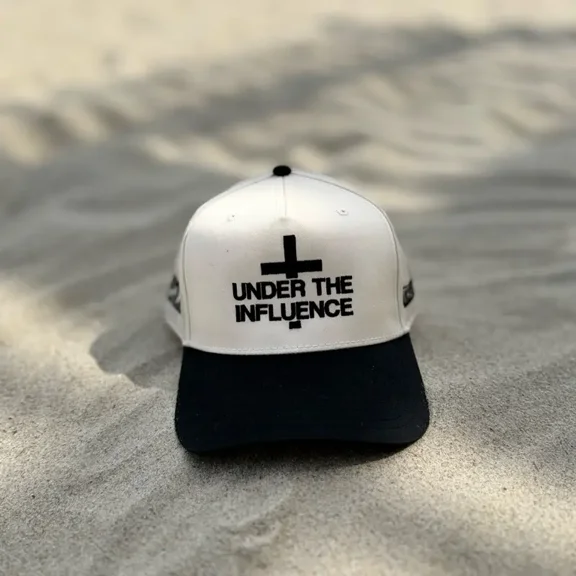 Under The Influence Embroidered Trucker Hat, Adjustable Snapback Baseball Cap for Men and Women, Cool Streetwear Hat for Concerts, Parties, Festivals, and Everyday Fashion Style