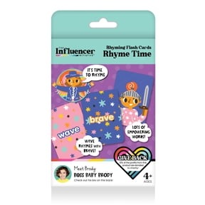 Influencer Initiative Rhyme Time Flash Card Games, (48 Piece)
