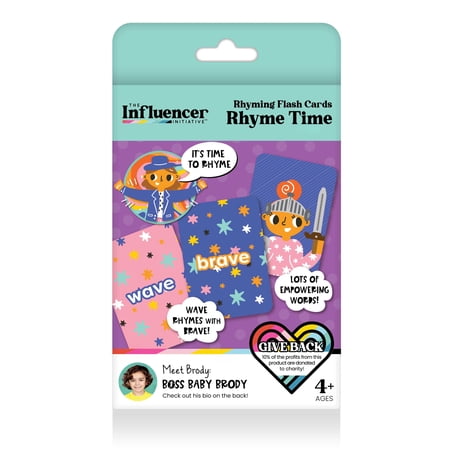 Influencer Initiative Rhyme Time Flash Card Games, (48 Piece)
