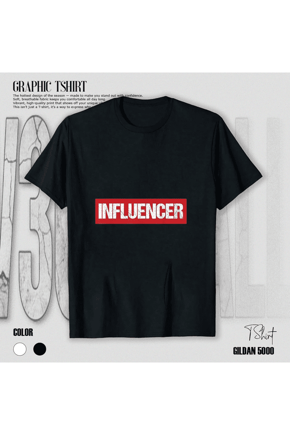 Influencer Shirt Sarcastic Social Media Creator Wit Unisex T-Shirt, up to size 5XL