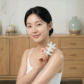 Influencer-Style Sheep Letter Ceramic Massager, Multifunctional Acupoint Press And Scraping Tool, Sculpting Nose Bridge, Opening Nasal Wing Meridians; Suitable for Head, Face, Neck, Abdomen