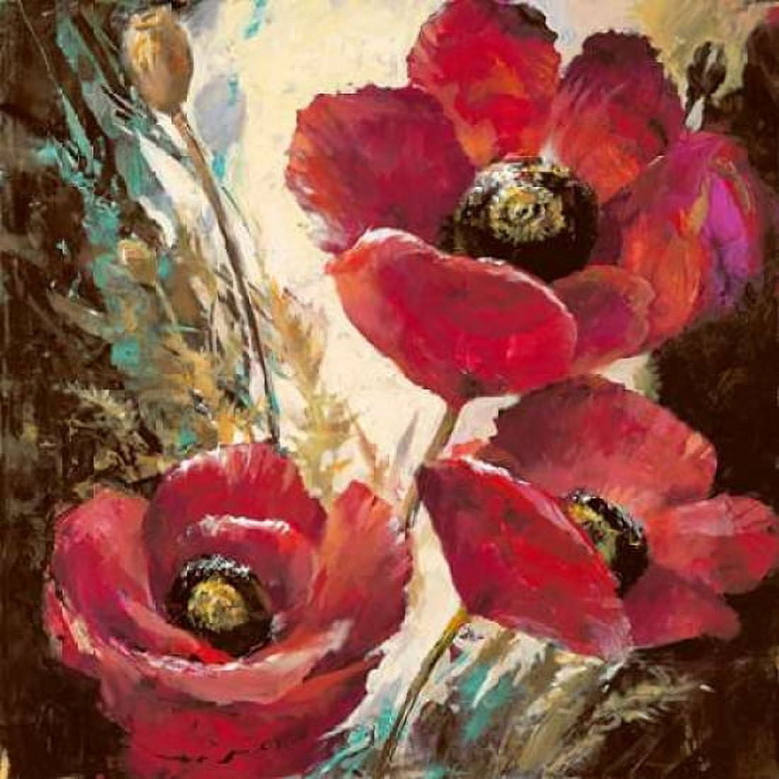 Influential Poppy Canvas Art - Brent Heighton (24 x 24)