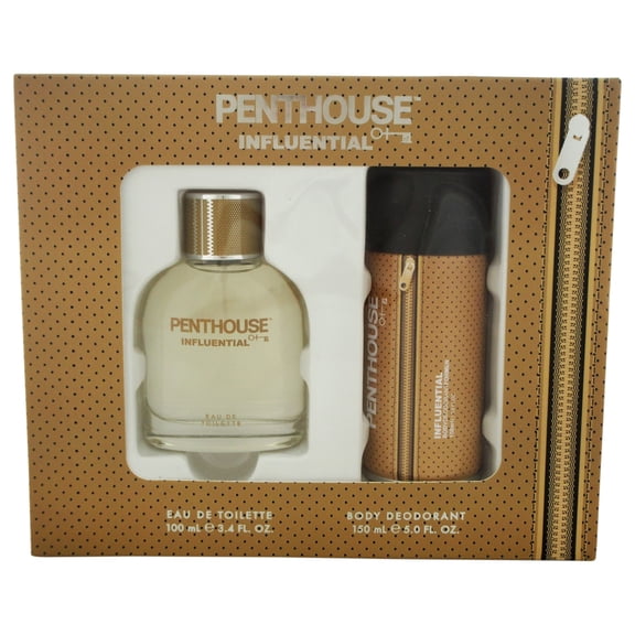 Influential by Penthouse for Men - 2 Pc Gift Set 3.4oz EDT Spray, 5oz Body Deodorant Spray