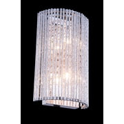 Influx 2 light Chrome Wall Sconce Clear Royal Cut Crystal